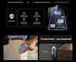 Мережевий зарядний пристрій UGREEN Nexode Pro X753 до 65 Вт 2 USB-C + USB-A (25356) - мініатюра 8