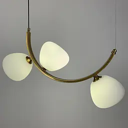 Вражаюча люстра MODERN FLORAL ARCH на 3 плафони Line.F C 18D/3 AB - мініатюра 6