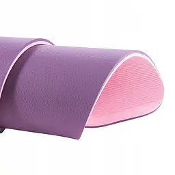 Килимок (мат) спортивний 4FIZJO TPE 180 x 60 x 0.6 см для йоги та фітнесу Violet/Pink (P-5907739316950) - мініатюра 2
