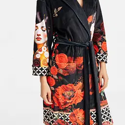 Халат жіночий з плюшевого велюру ексклюзивний Rose 18316 2XL-3XL - мініатюра 5