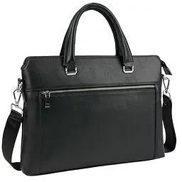 Сумка для ноутбука чорна шкіряна Tiding Bag A25F-9157-1A