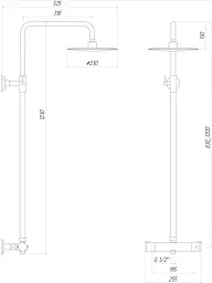 Душова система Globus Lux DS0040S, Хром - мініатюра 5