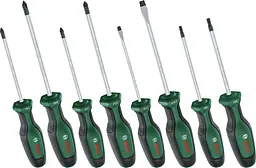 Викрутка SL 4, 6.5мм, PH1х100мм, PH2х125мм, PZ1х100мм, PZ2х125мм, Т20х100, Т25х100 набір 8шт Bosch hoz0014145