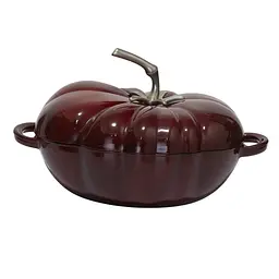Каструля чавунний Томат 2.5 л емальована з кришкою Бургунді Premium Cookware HP-1-20-BURGUNDY
