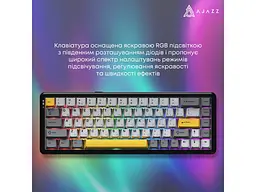 Клавіатура Ajazz AK680 MAX Magnetic Switch Black/Gray/Yellow (AK680-M-BGY-A) - мініатюра 7