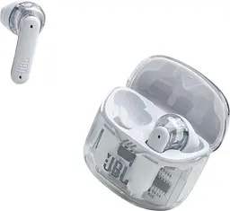 Навушники бездротові JBL Tune Flex 2 (JBLTFLEX2GWHT) стереогарнітура в кейсі прозора біла - мініатюра 3