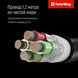 Дата кабель USB 2.0 AM to Lightning + Micro 5P + USB-C 4.0A (20W) ColorWay (CW-CBU3003-GR) - мініатюра 7