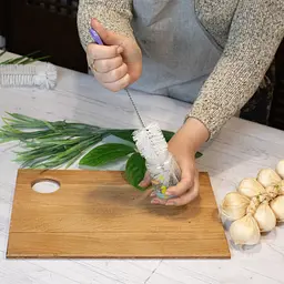 Йоршик щітка для миття пляшок та пляшок з пластиковою ручкою 30.5 см, Kitchen Master Фіолетовий 85841 - мініатюра 5