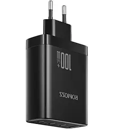 Зарядний пристрій Romoss 2C1A 100W GaN 3 порти (AC100I-12-234H) чорний - мініатюра 4