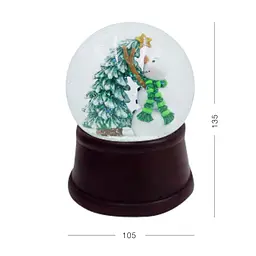 Снігова куля MBM My Home Ялинка та сніговик 11.5 см (DH-ST-33 COLOR) - мініатюра 2