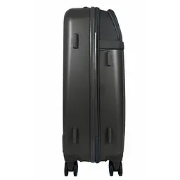 Валіза середня Semi Line T5736-2 24 дюйми ABS/текстиль 67×45×25 см Темно-коричневий/Блакитні лінії - мініатюра 2