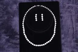 Комплект Кольє і сережки Xuping Jewelry Ребека сріблястий - мініатюра 4