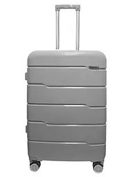 Валіза середня M+ з поліпропілену Milano bag 0305 84л Срібна