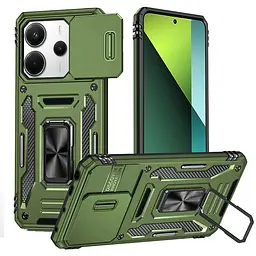 Ударостійкий чохол Camshield Army Ring для Xiaomi Redmi Note 14 4G (Int. version) / 14 5G Оливковий / Army Green