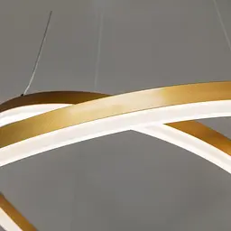 Підвісна Led люстра кільця D8174-800+600G - мініатюра 2