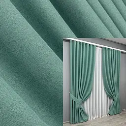 Комплект штор VR-Textil Ashen Night блэкаут 2 шт 150x290 см бирюзовый (1849ш)