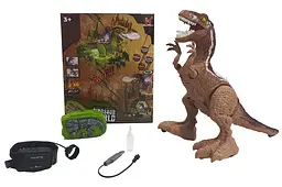 Інтерактивна іграшка робот динозавр на радіокеруванні акумуляторна Dinosaur World LH-D006S-3, в коробці р.24х16х29см
