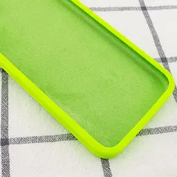 Чохол Silicone Case Square Full Camera Protective (AA) NOLOGO для Apple iPhone 6/6s (4.7) Салатовий / Neon green - мініатюра 3