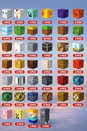 Магнітний конструктор Minecraft 100 шт по грі Майнкрафт Фортеця Mk001022.1 - мініатюра 4