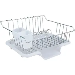 Сушарка для посуду Lemax з тримачем для приборів хром 41.3х36.8х20 см (LF-923)