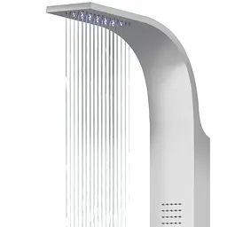 Душова панель Corsan Samsara inox LED з виливом та термостатом S003TSLLEDW, Нержавіюча сталь - мініатюра 2