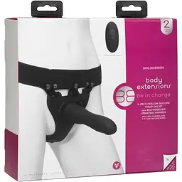 Страпон унісекс з вібрацією Doc Johnson Body Extensions - Be In Charge - мініатюра 7