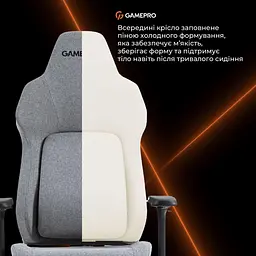 Ігрове крісло GamePro GC925G Gray Black (GC925G) - мініатюра 10