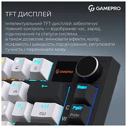 Клавіатура GamePro Asgard Valhalla Pro MK160B-D-Pro Rainy Switch Wireless/Bluetooth/USB UA Black (MK160B-D-Pro) - мініатюра 3