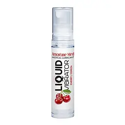 Лубрикант с эффектом вибрации, 10 мл. Amoreane Med Liquid Vibrator Cherry