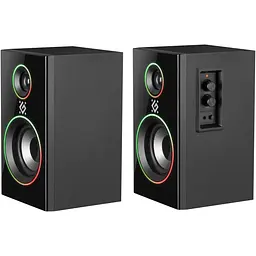 Акустична система 2.0 Solar 20 20Вт Bluetooth 5.0+3,5мм, RGB підсвітка, чорна (65721)