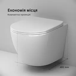 Унітаз підвісний AquaSpin AM.PM Spirit V2.0 із сидінням мікроліфт CSB1900SC - мініатюра 8