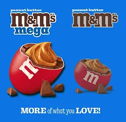 Драже M&M's Mega Peanut Butter Chocolate Candy 80.2г - мініатюра 4