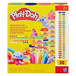 Набір для творчості Hasbro Play-Doh маса для ліплення Райдужні сюрпризи 50 баночок (G1761)