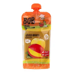 Пюре фруктове Bob Snail, Яблуко-Манго, 250 г (911681) - мініатюра 2