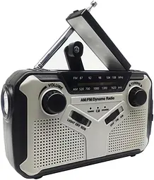 Аварійне радіо Sirxlevcy AM/FM з динамо, сонячною зарядкою, SOS і ліхтарем