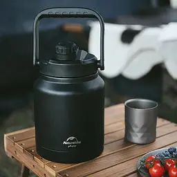 Термос Naturehike NH22SJ001 304 сталь 2.5 л чорний - мініатюра 4