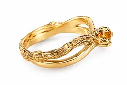 Золота каблучка Jewellery Continent з цитрином 19.5 (К-0855) - мініатюра 4