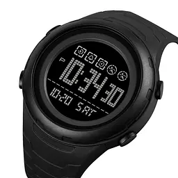Наручний годинник чоловічий 1674 All Black Skmei acs0030633 - мініатюра 3