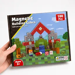 Магнітний конструктор Minecraft 100 шт по грі Майнкрафт Лісова ферма Mk001061