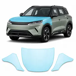Антигравійна захисна бронеплівка за лекалами для BYD Yuan Up (Atto 2) I 2024- капот і передні крила