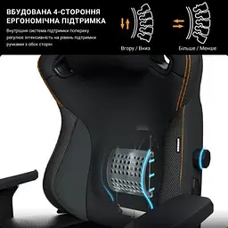 Крісло ігрове Anda Seat Kaiser 3 Fabric Size XL Grey (AD12YDC-XL-01-G-PV/F) - мініатюра 7