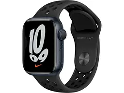 Смарт-годинник Apple Watch Nike Series 7 GPS 41mm Midnight Aluminum Case w. Anthracite/Black Nike Sport Band (MKN43)