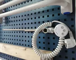 ТЕН для рушникосушки Terma MEG з електронним термостатом 600W Білий + трійник 30412 - мініатюра 3
