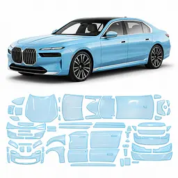 Антигравійна захисна бронеплівка за лекалами для BMW 7 Series G70 2022- повний кузов