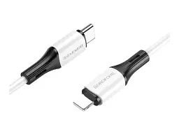 Кабель Borofone BX79 Silicone USB Type-C to Lightning PD 20W 1m White (6974443384734) - мініатюра 2