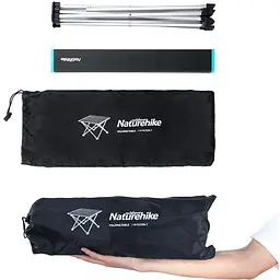 Cтіл розкладний Naturehike NH19Z008-Z, алюміній, розмір L, чорний - мініатюра 6