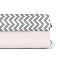 Набір євро простирадло 220х240 ROSE / GREY ZIGZAG COSAS (4822052057469)
