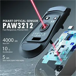 Миша Attack Shark X5 Wireless White/Black (AS-6922456700225-WB) [159859] - мініатюра 7