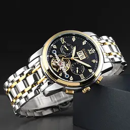 Чоловічий наручний годинник M029TGDBK Gold-Silver-Black Skmei acs0030878 - мініатюра 4