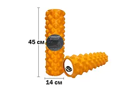 Масажний ролик Grid Roller Extreme 45 см Оранжевий EasyFit fit0024935
